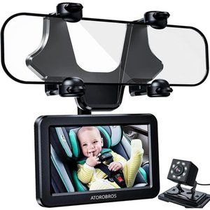 Baby Mirror for Car, Baby Car Camera for Rear-Facing Seat with 4.3'' HD Display